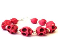 Armband - Rosa döskallar